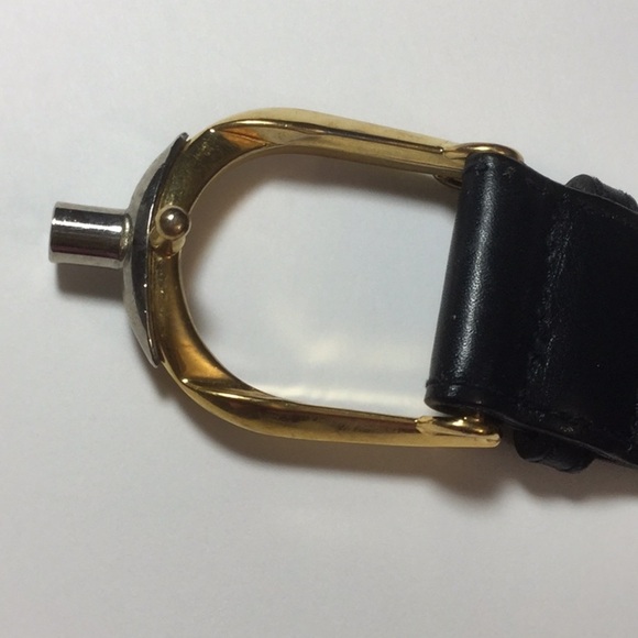 Vintage Authentic Gucci Leather Belt 28-31” Blue - Picture 4 of 12